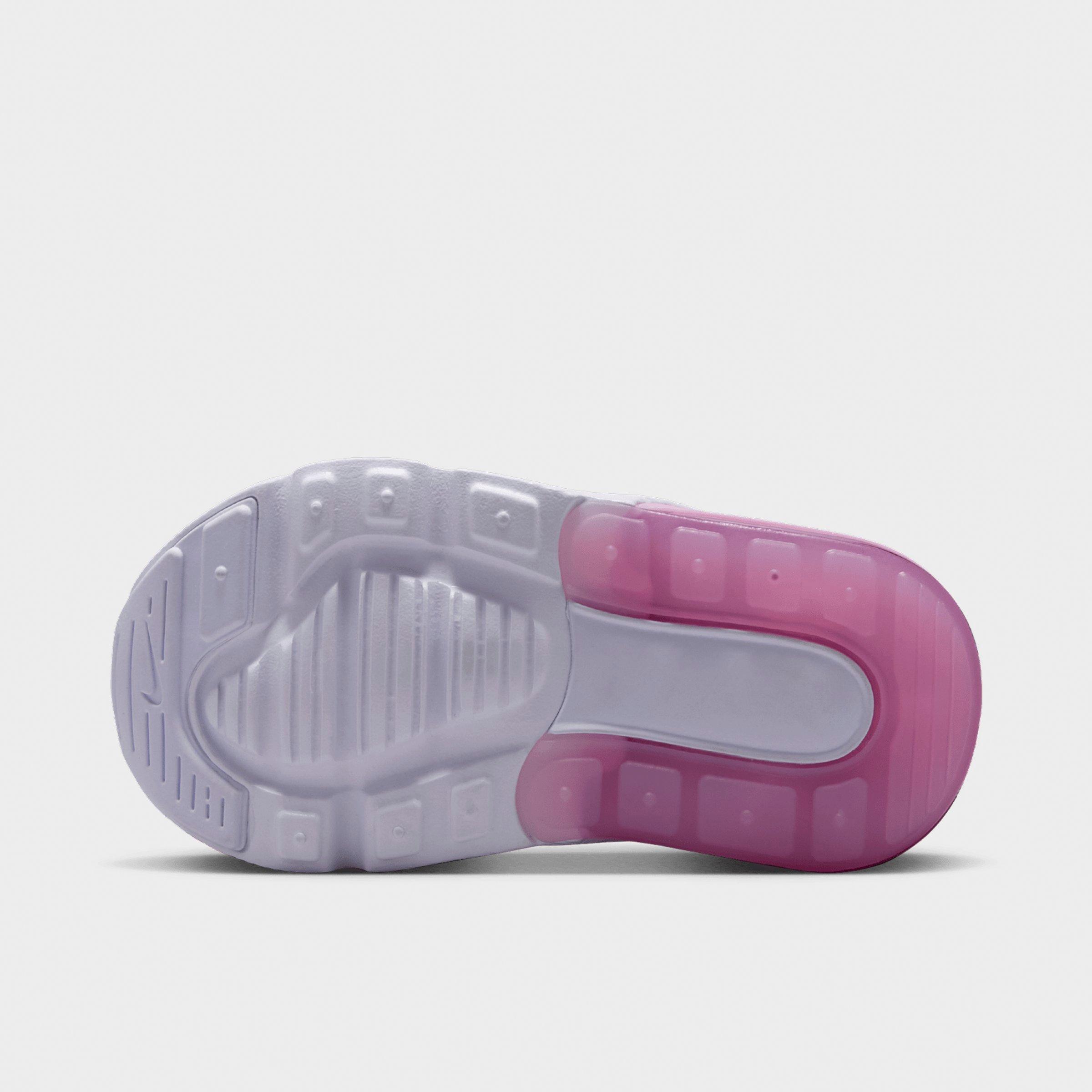 Kids' Toddler Nithtke Air Max 270 Casual Shoes - Pink Rise/White - Bottom view