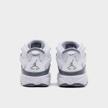 Men's Air Jordan 6 Rings Basketball Shoes - White/White/Cool Grey - view 4