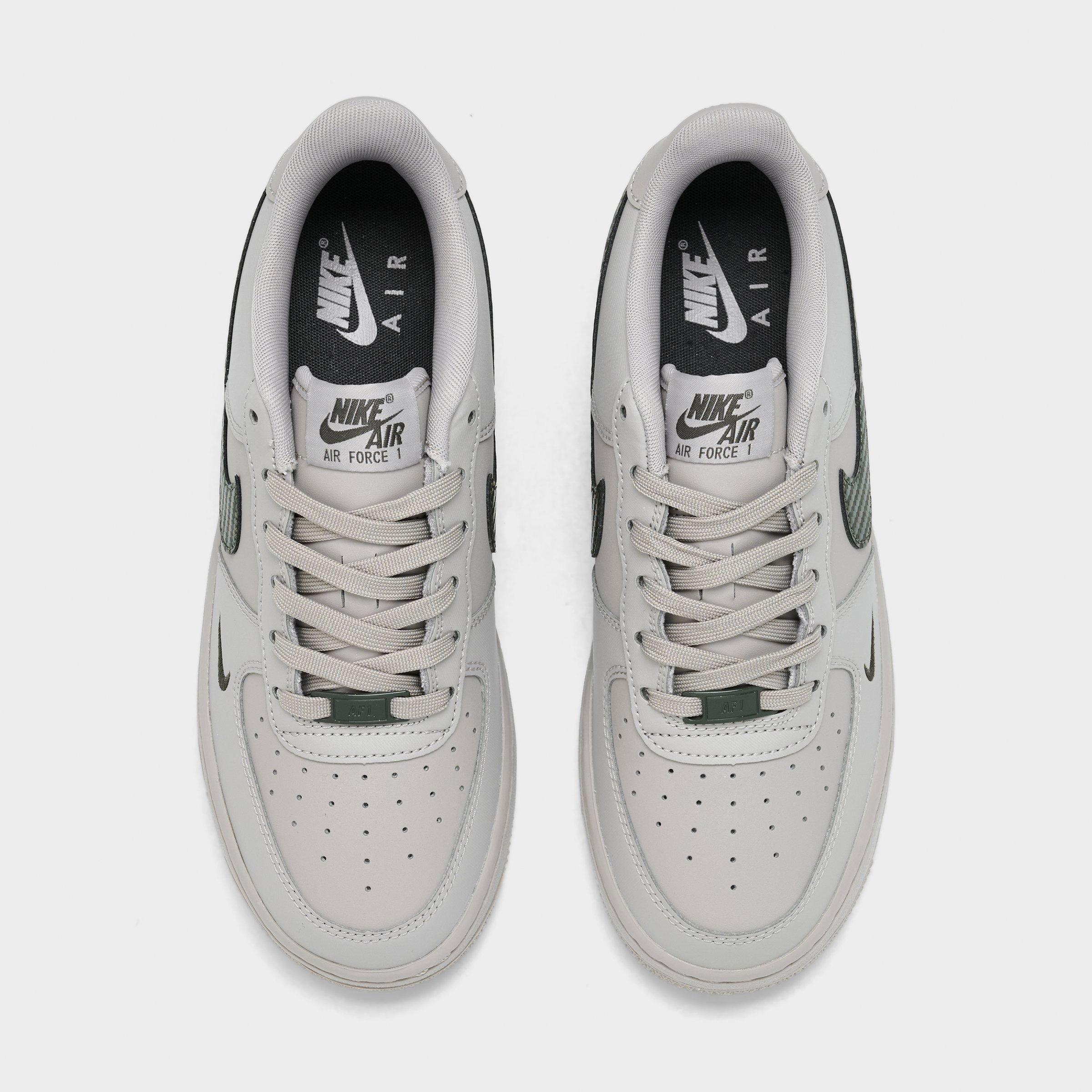 Big Kids' Nithtke Air Force 1 Low Casual Shoes - College Grey/Newsprint - Top view