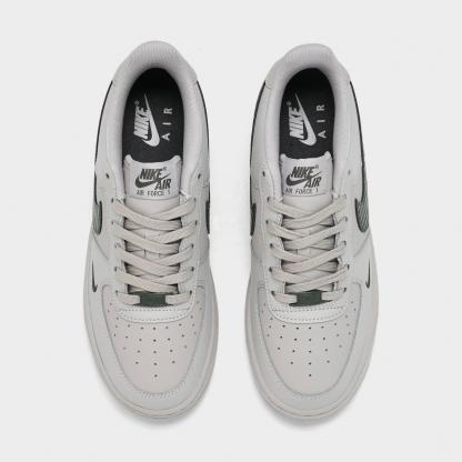 Big Kids' Nithtke Air Force 1 Low Casual Shoes - College Grey/Newsprint - Top view