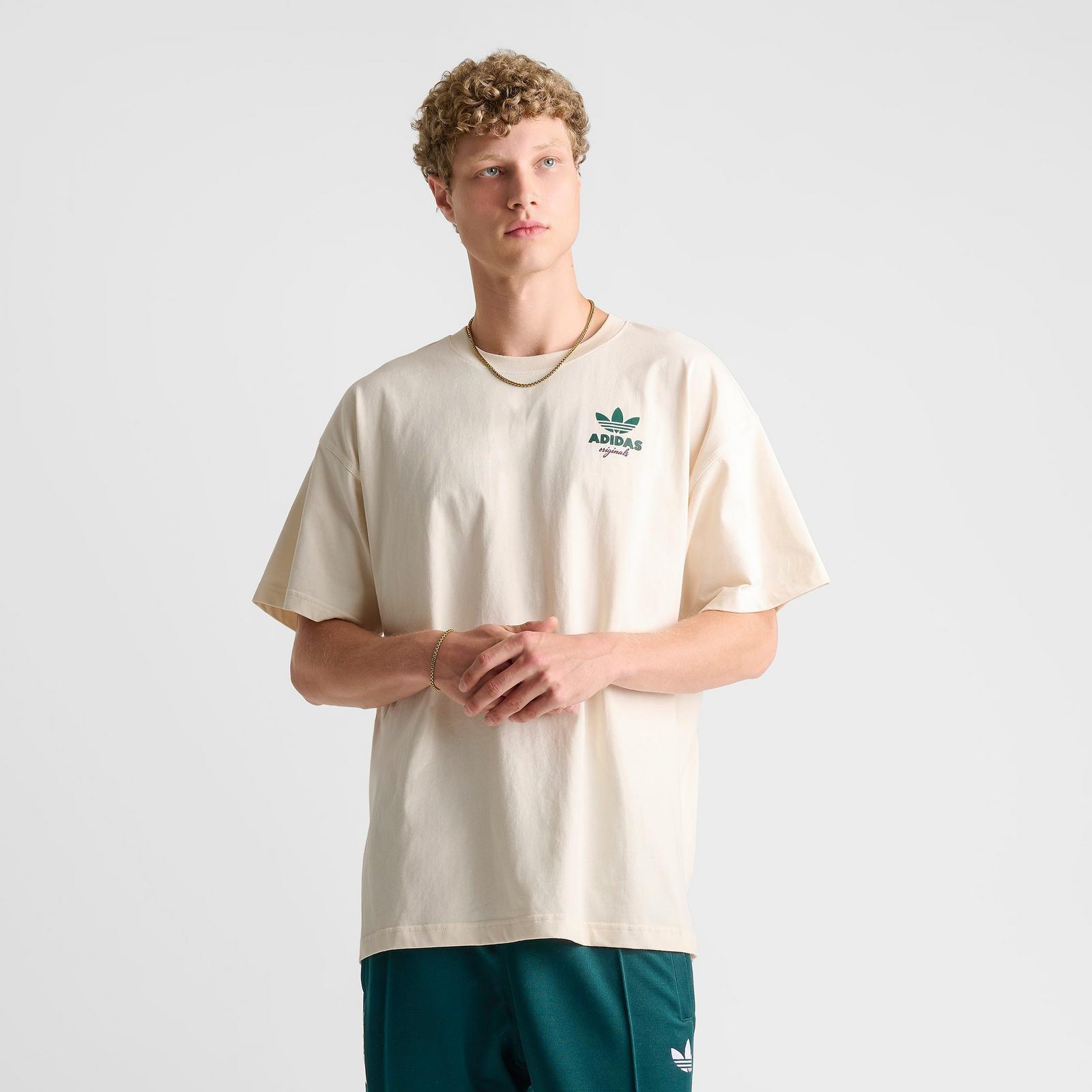 Men's adidas Originals Cafe Graphic T-Shirt - Wonder White - view 4