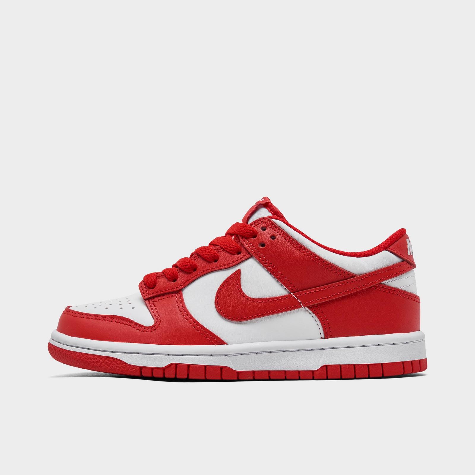 Big Kids' Nike Dunk Low Casual Shoes - White/Black/White (FB9109-119)