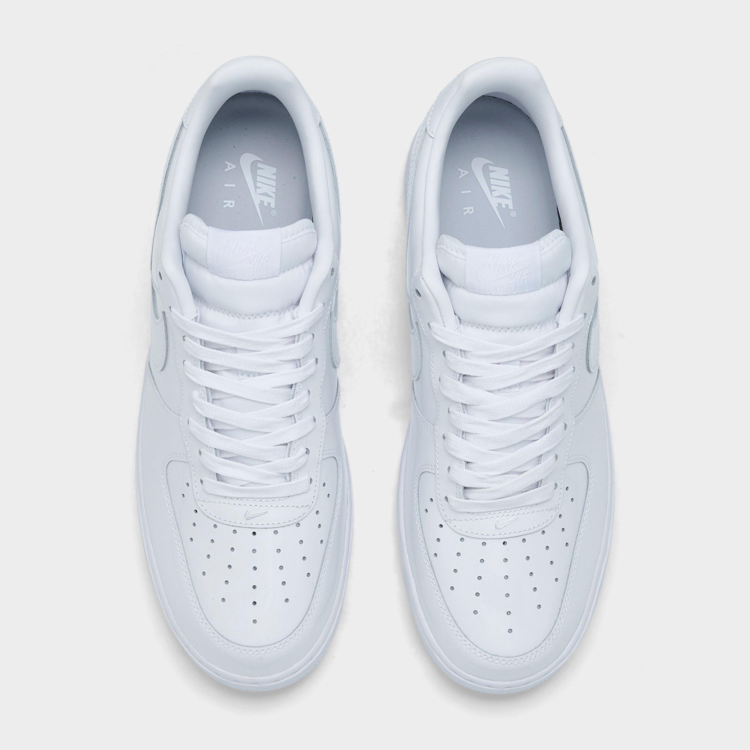 Men's Nithtke Air Force 1 '07 Patent Leather Casual Shoes - White/White - Top view