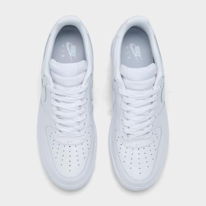 Men's Nithtke Air Force 1 '07 Patent Leather Casual Shoes - White/White - Top view