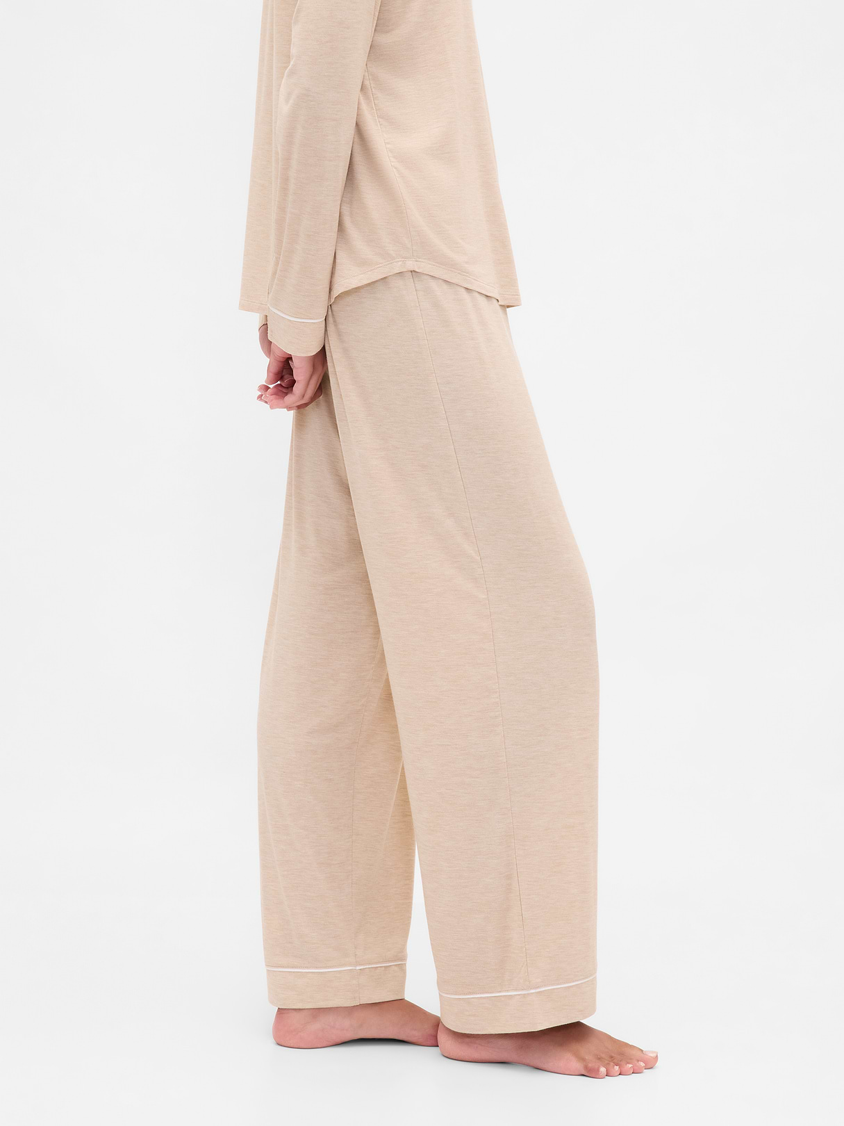 SoftMade Modal PJ Pants - Oatmeal beige heather