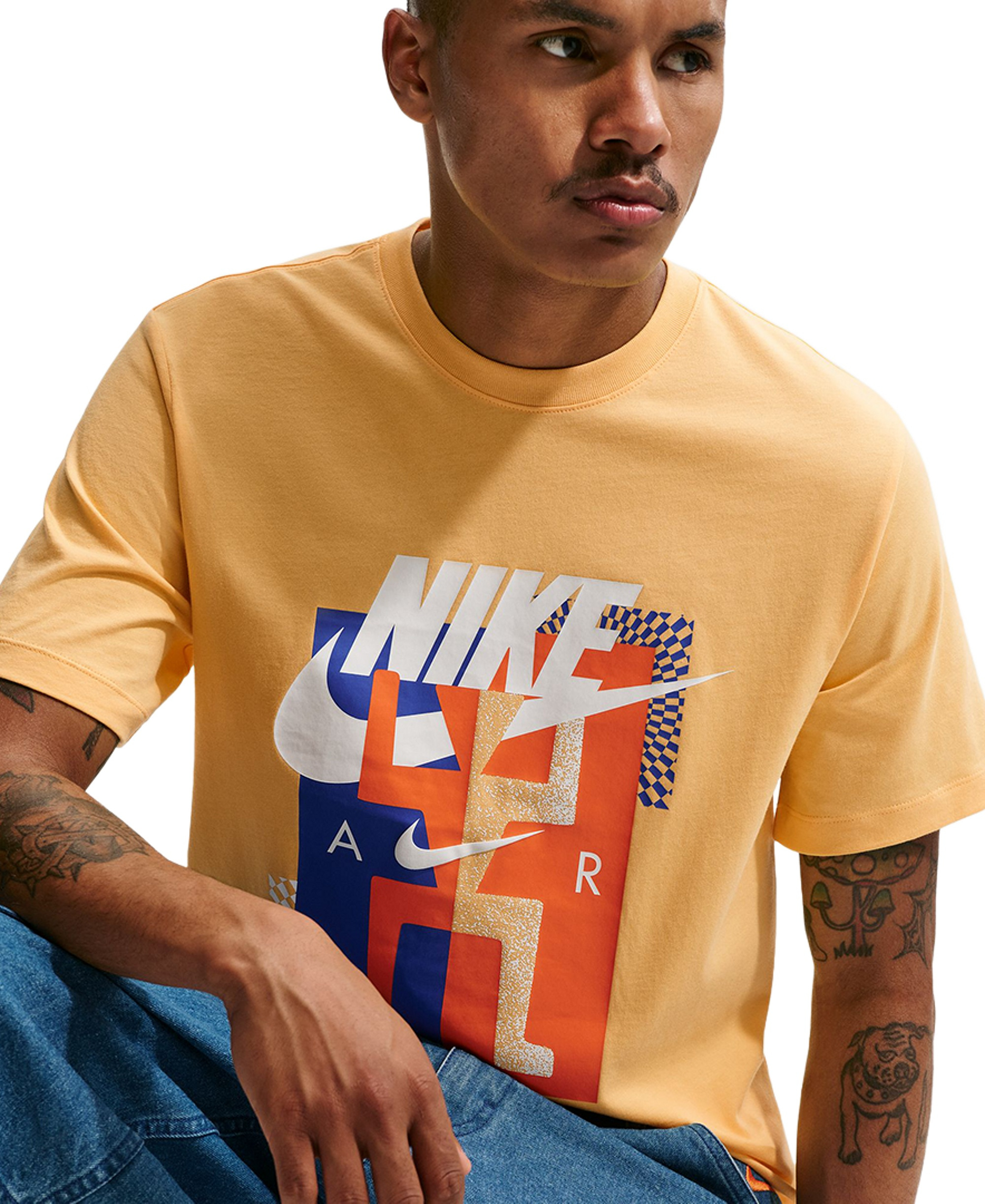 Nike Men's Futura Festival Graphic Cotton T-Shirt - Topaz Gold