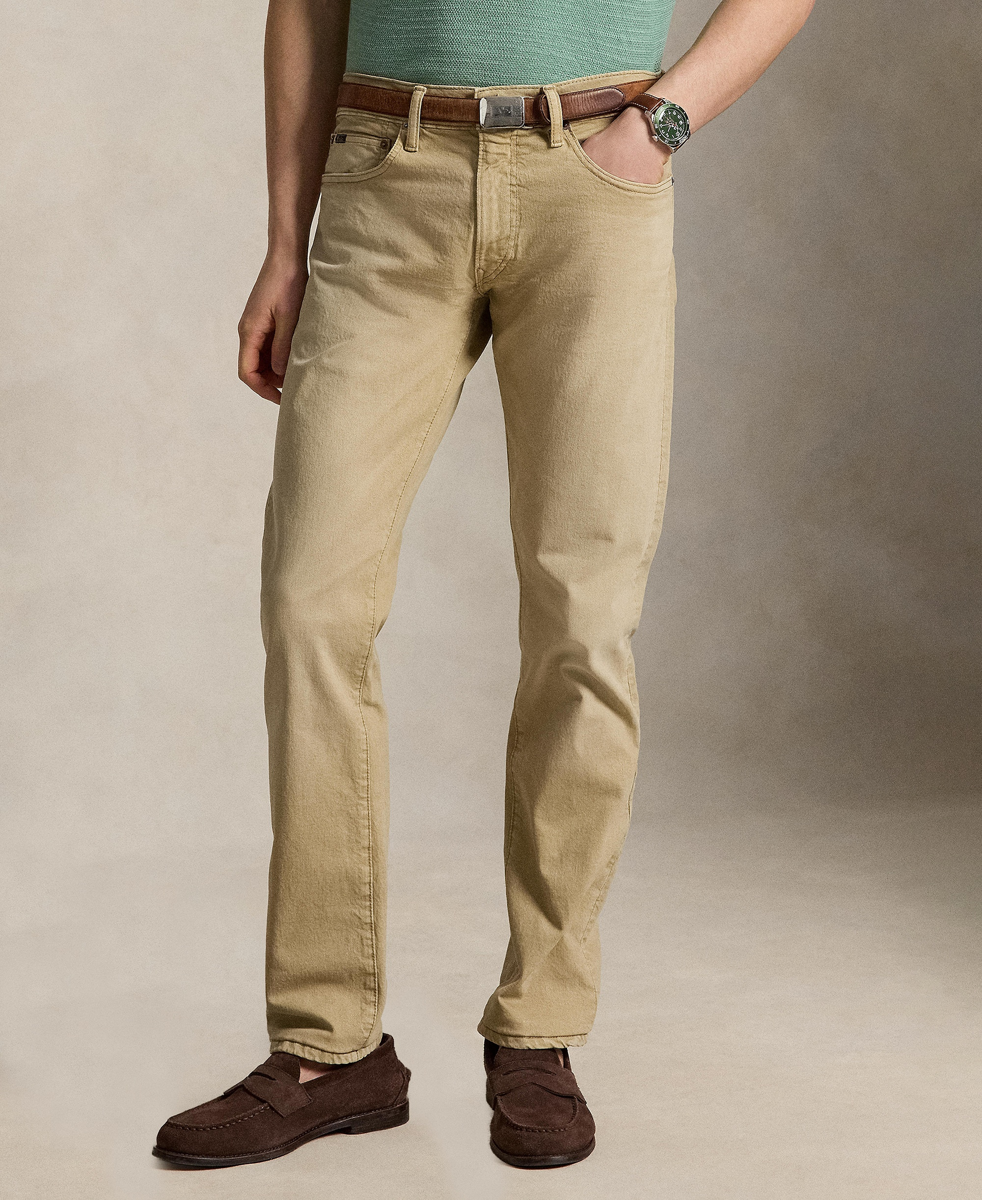 Polo Ralph Lauren Men's Varick Slim Straight Stretch Jeans - Khaki Hill
