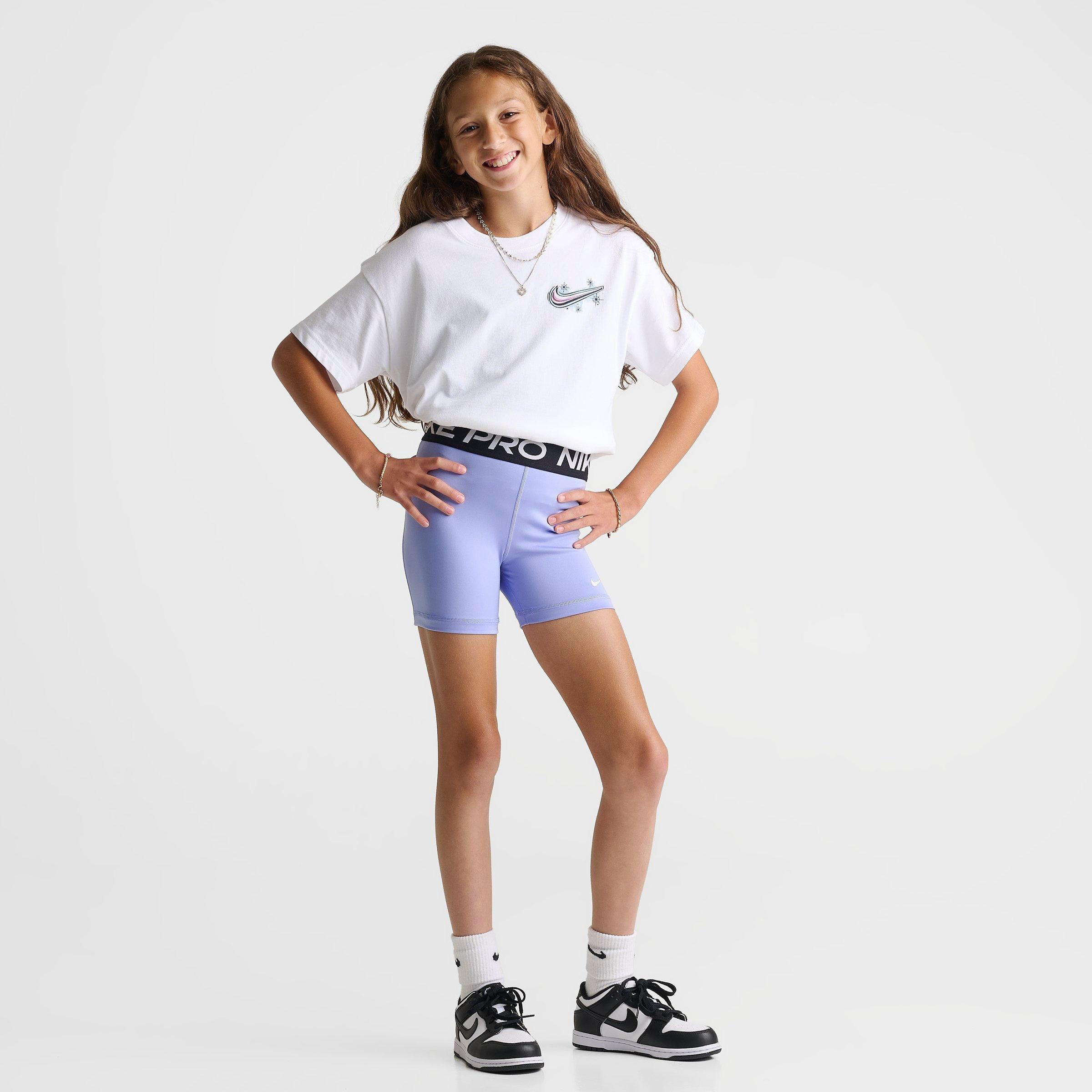 Girls' Big Kids' Nithtke Pro High-Waisted Bike Shorts - Light Thistle