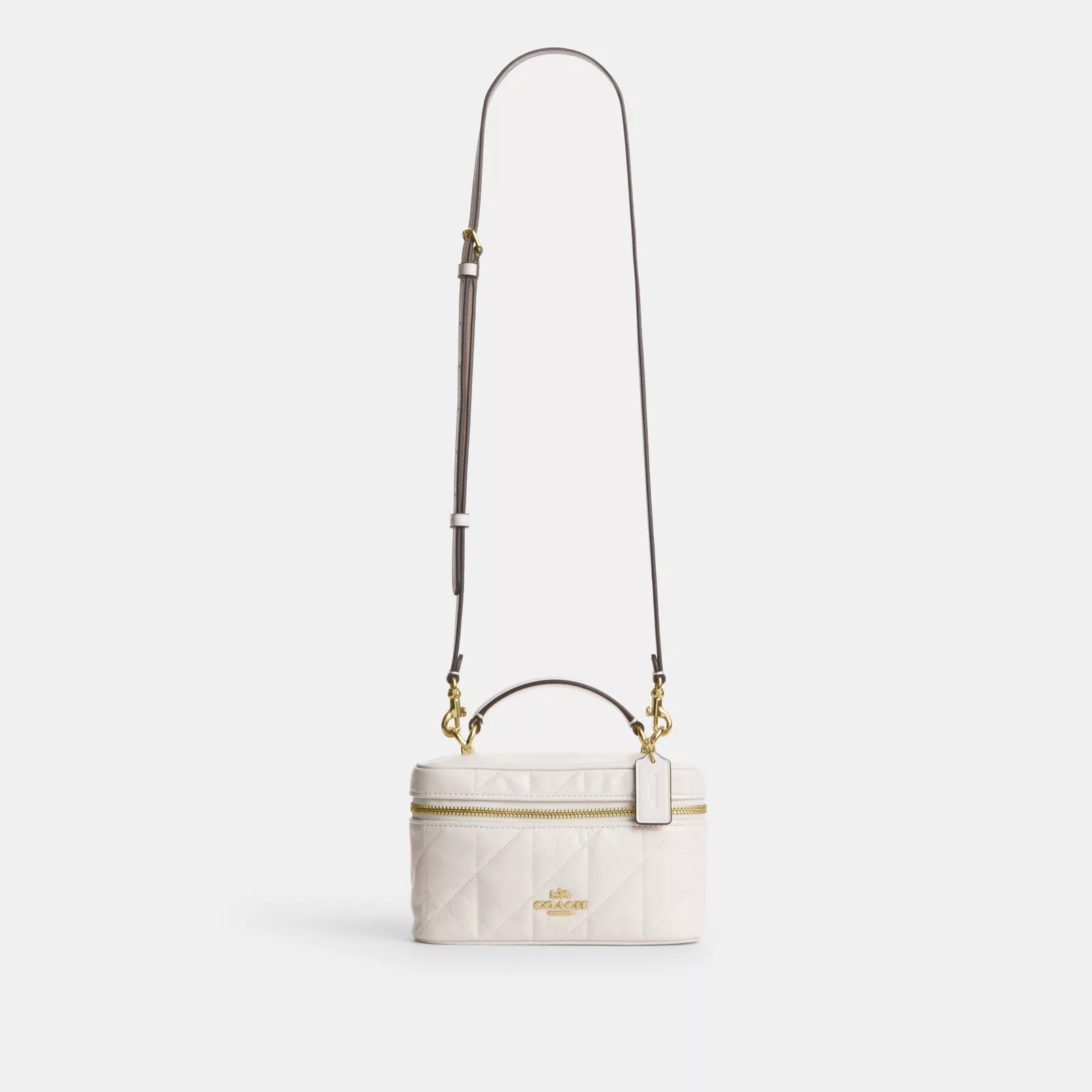 Rainer Crossbody Bag 18 With Quilting - Gold/Chalk - view 10