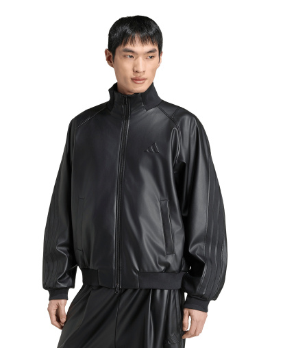 adidas Stadium Faux Leather Jacket - Black