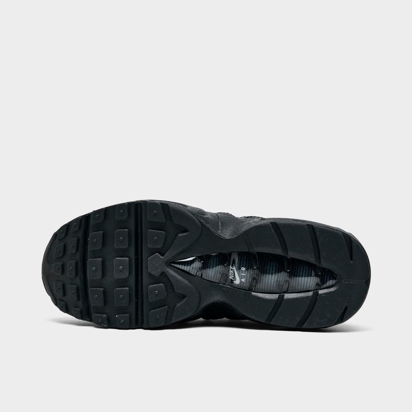 Little Kids' Nithtke Air Max 95 Recraft Casual Shoes - Black/Black/Black - Bottom view