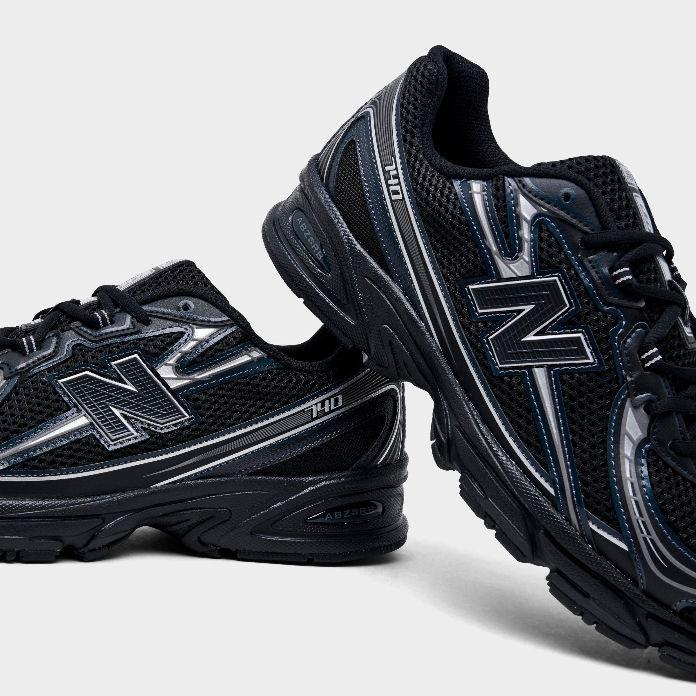 Men's New Balance 740 Casual Shoes - Black/Silver Metallic - view 3