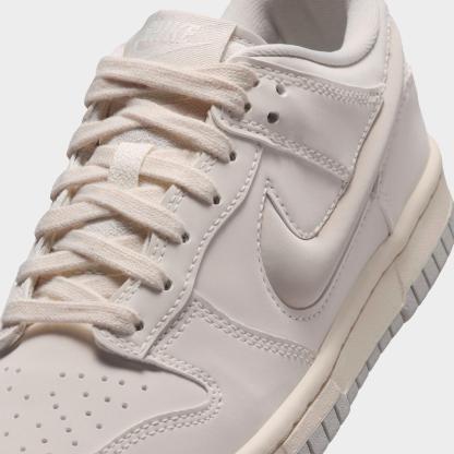 Big Kids' Nithtke Dunk Low LV8 Casual Shoes - Sail/Coconut Milk/Light Silver/Light Bone - Detail shot