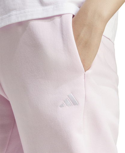 adidas Women's Essentials Small Logo Feel Cozy Open Hem Pants - Clear Pink/White