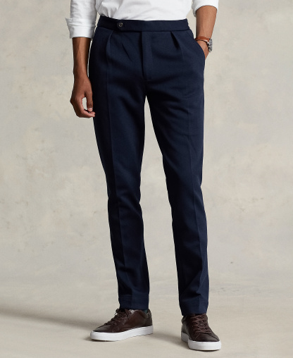 Polo Ralph Lauren Men's Pleated Double-Knit Suit Trousers - Aviator Navy
