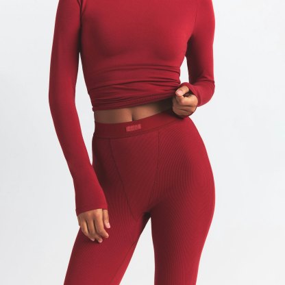 COTTON RIB LEGGING - BRICK - image 11