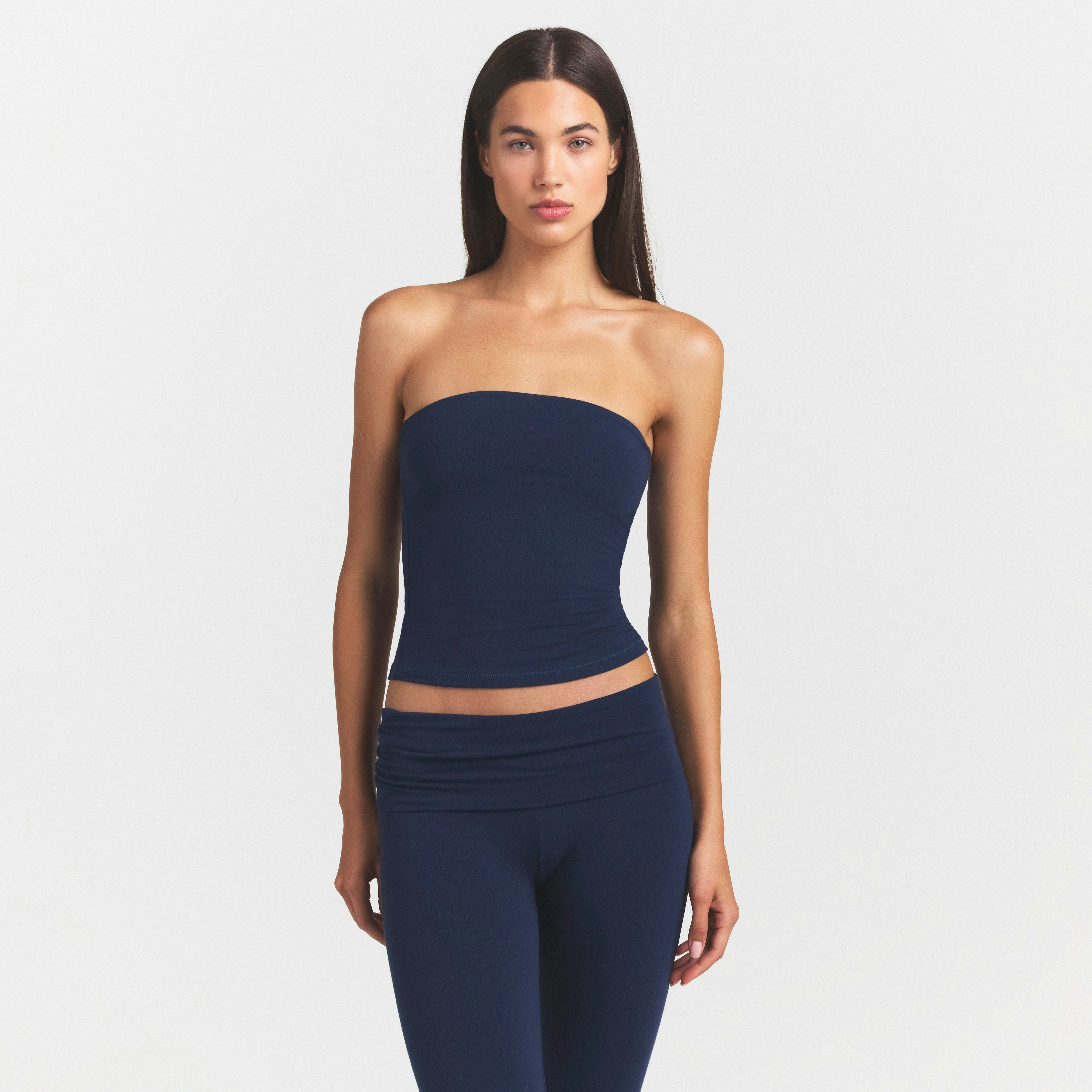 COTTON JERSEY FOLDOVER PANT - NAVY - image 27