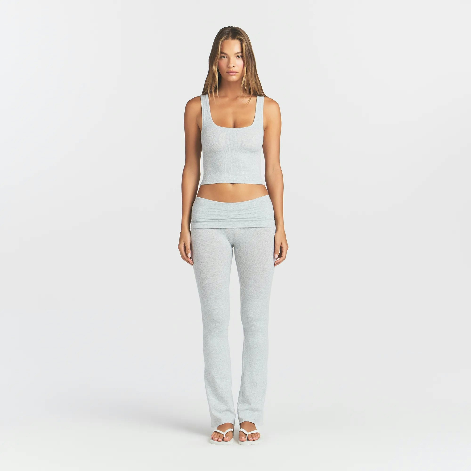 COTTON RIB TANK - LIGHT HEATHER GREY - image 3