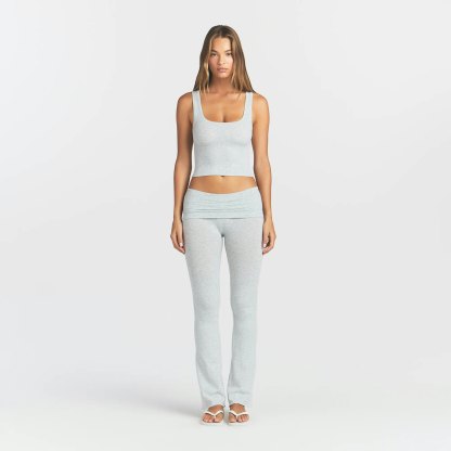 COTTON RIB TANK - LIGHT HEATHER GREY - image 3