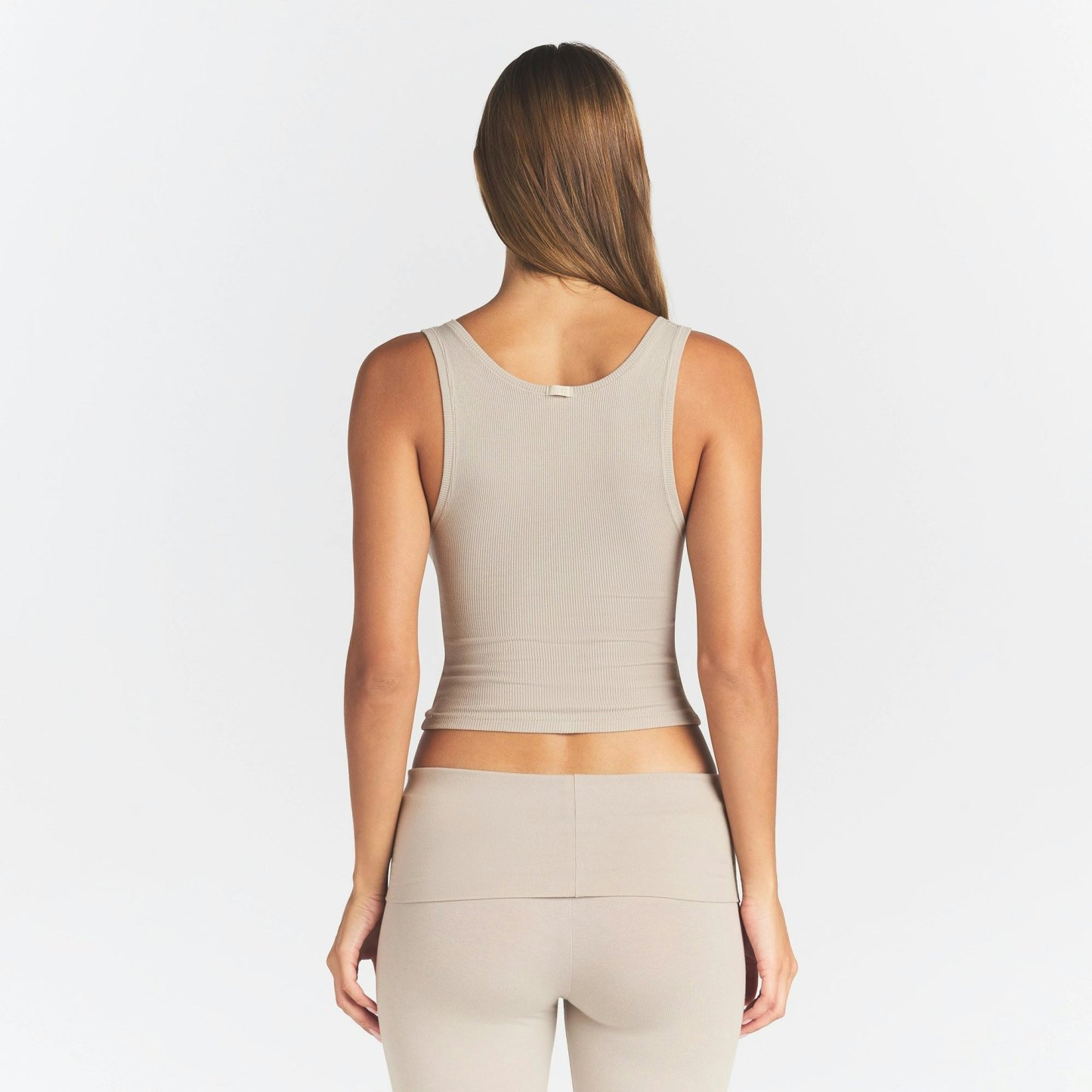 COTTON RIB TANK - STONE - image 25