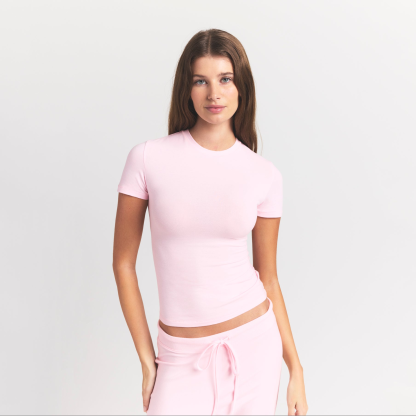 COTTON JERSEY T-SHIRT - CHERRY BLOSSOM - image 15