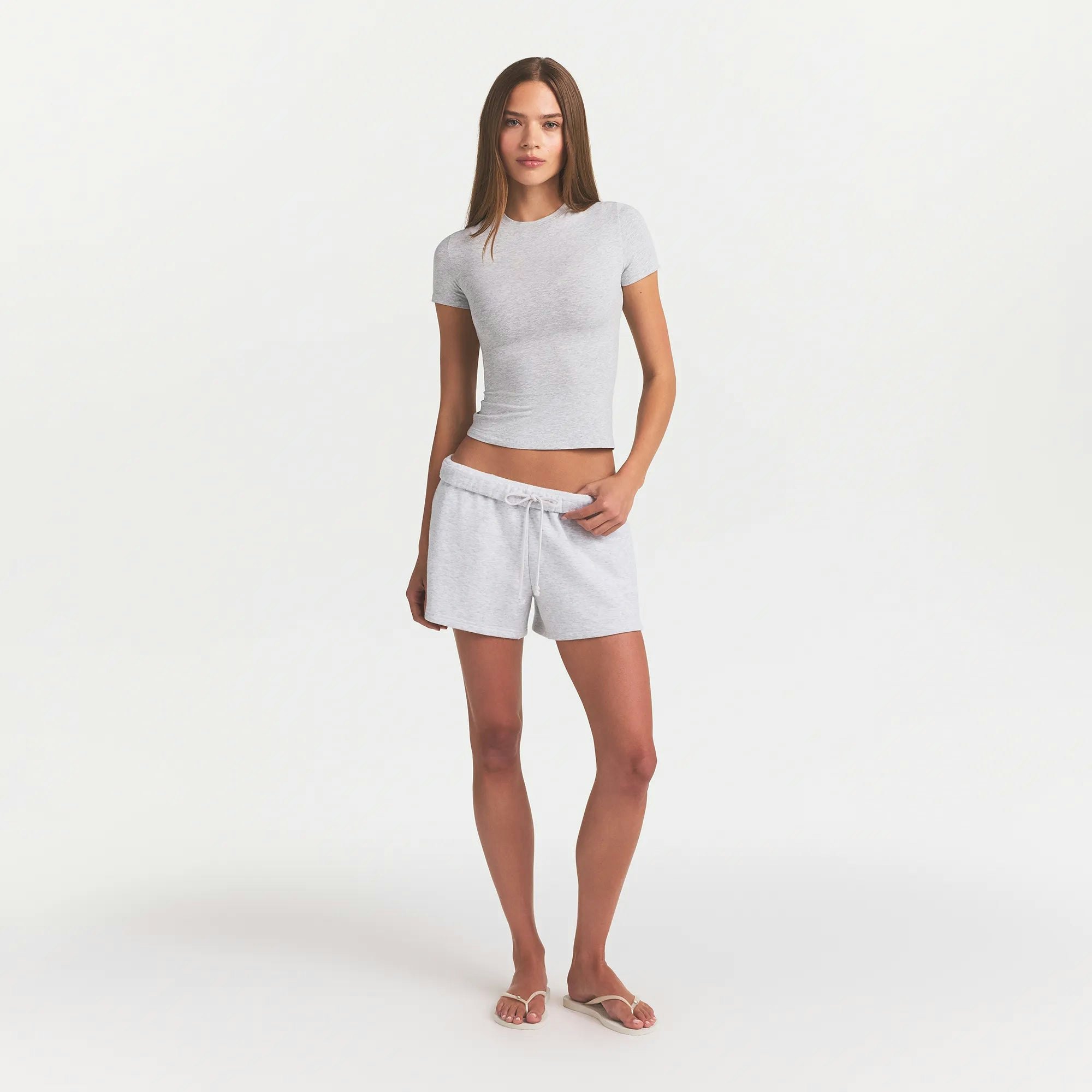 COTTON JERSEY T-SHIRT - LIGHT HEATHER GREY - image 39