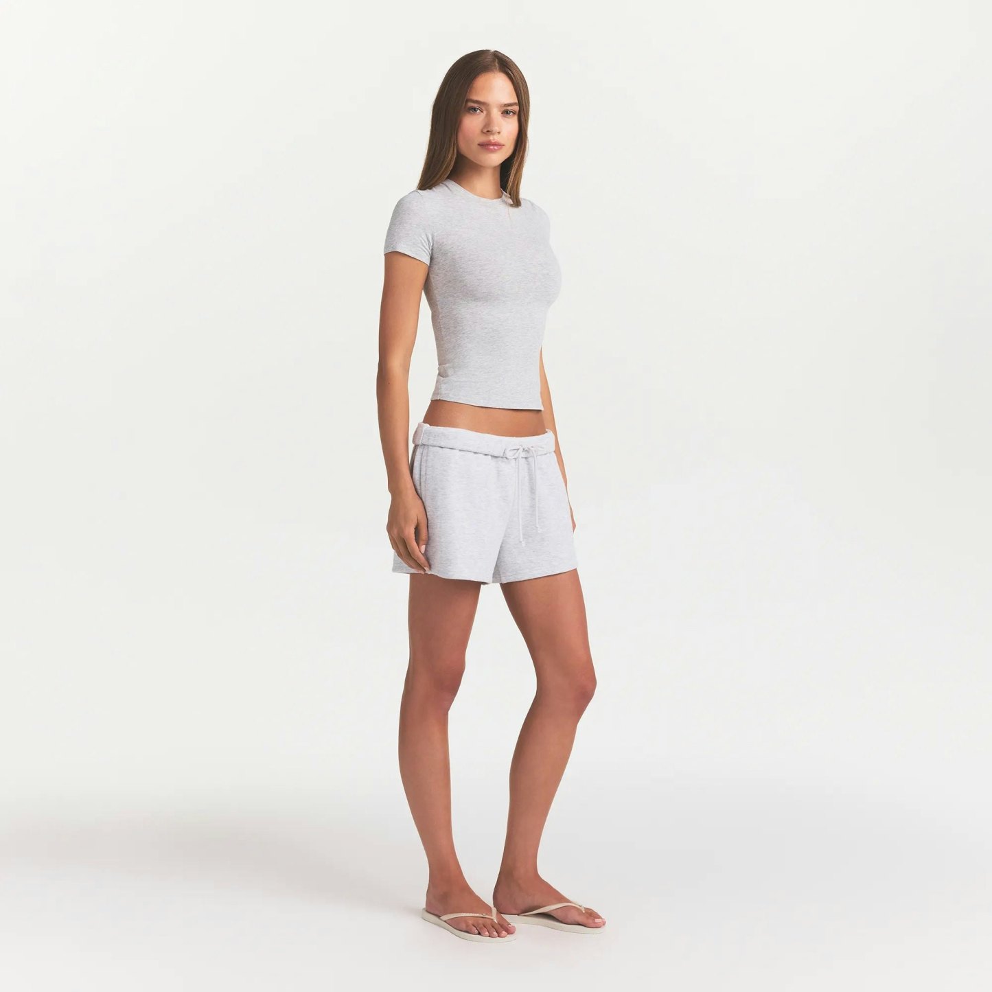 COTTON JERSEY T-SHIRT - LIGHT HEATHER GREY - image 41