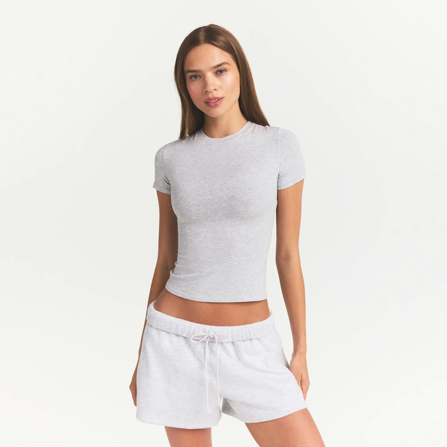 COTTON JERSEY T-SHIRT - LIGHT HEATHER GREY - image 40
