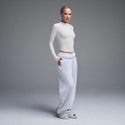 COTTON JERSEY LONG SLEEVE T-SHIRT - MARBLE - image 19
