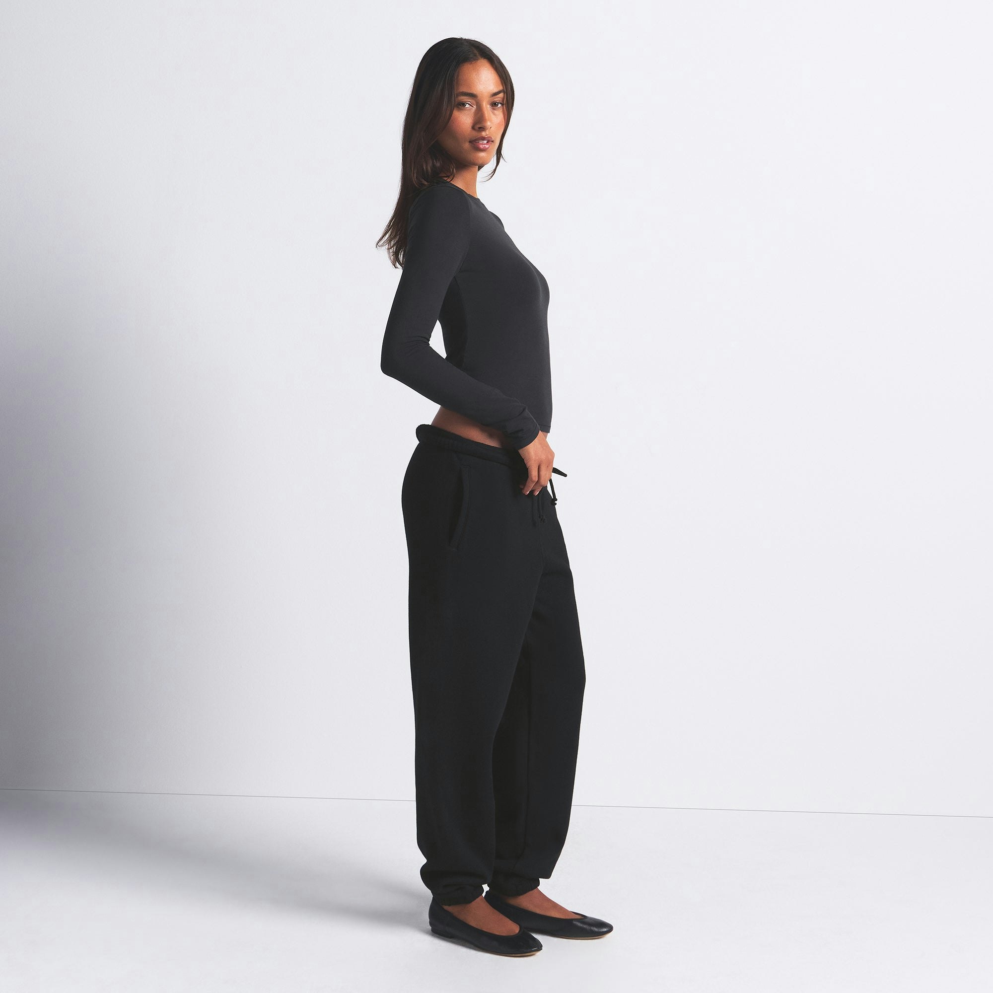COTTON JERSEY LONG SLEEVE T-SHIRT - SOOT - image 4
