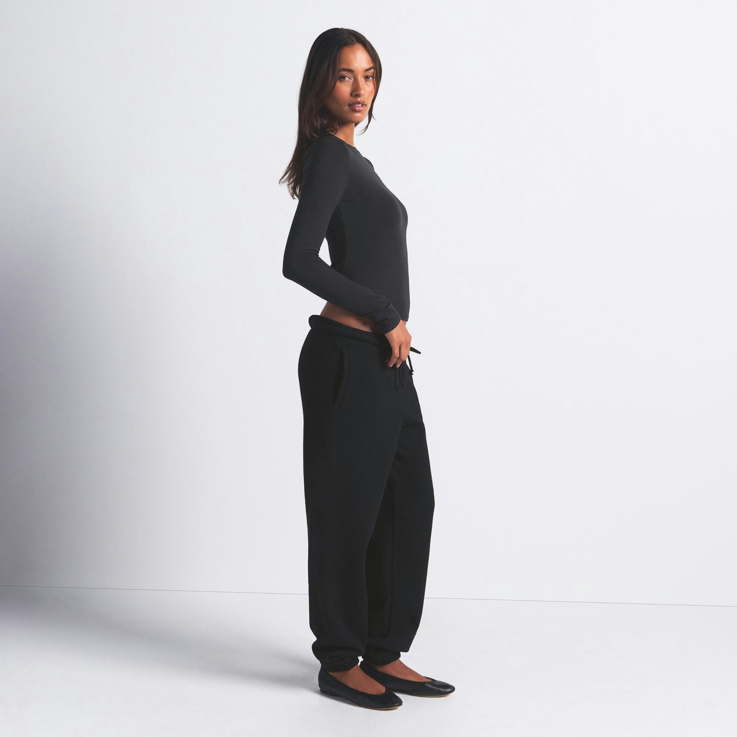 COTTON JERSEY LONG SLEEVE T-SHIRT - SOOT - image 4