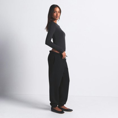 COTTON JERSEY LONG SLEEVE T-SHIRT - SOOT - image 4