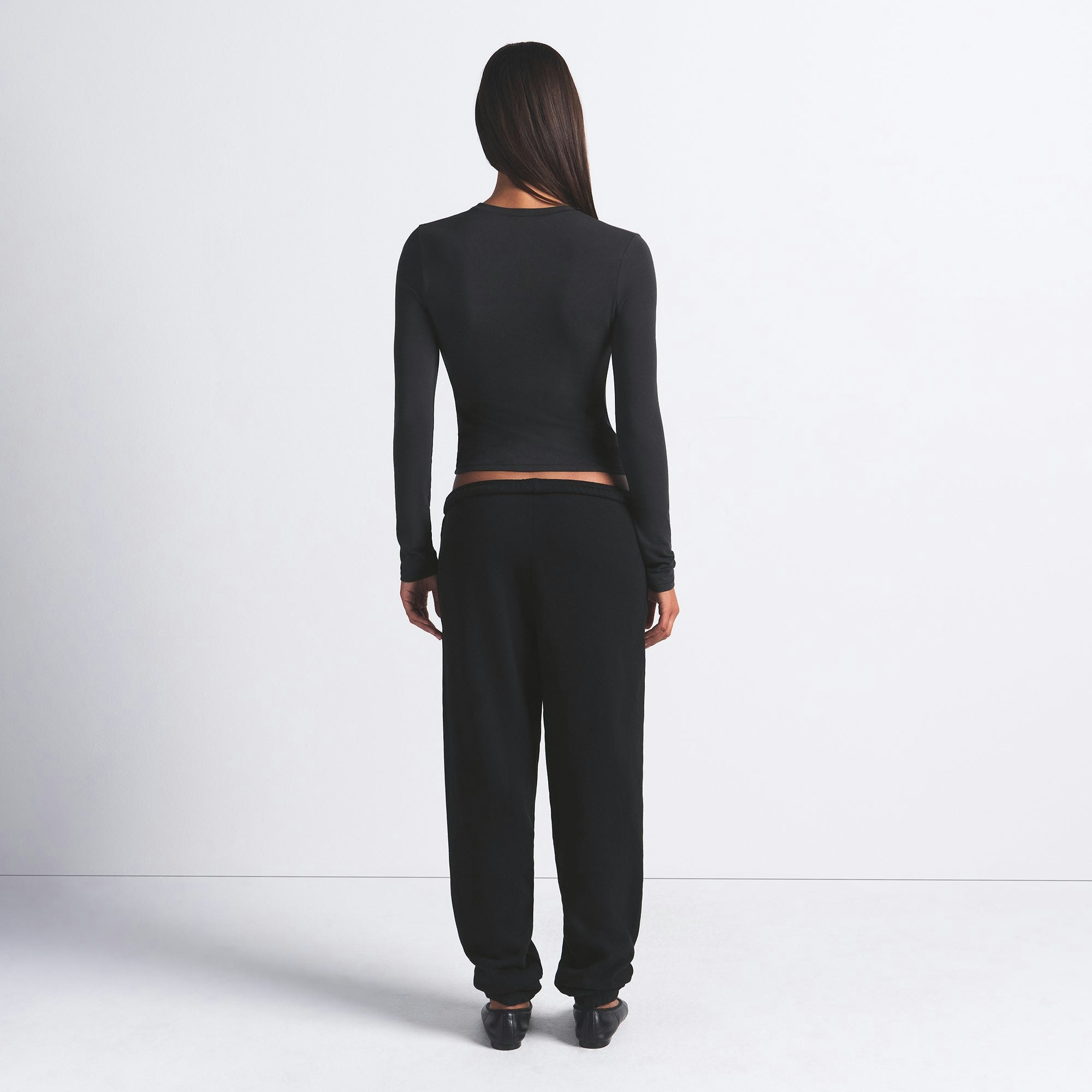 COTTON JERSEY LONG SLEEVE T-SHIRT - SOOT - image 5