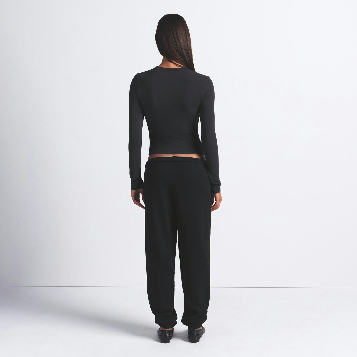 COTTON JERSEY LONG SLEEVE T-SHIRT - SOOT - image 5
