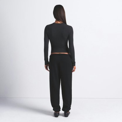 COTTON JERSEY LONG SLEEVE T-SHIRT - SOOT - image 5