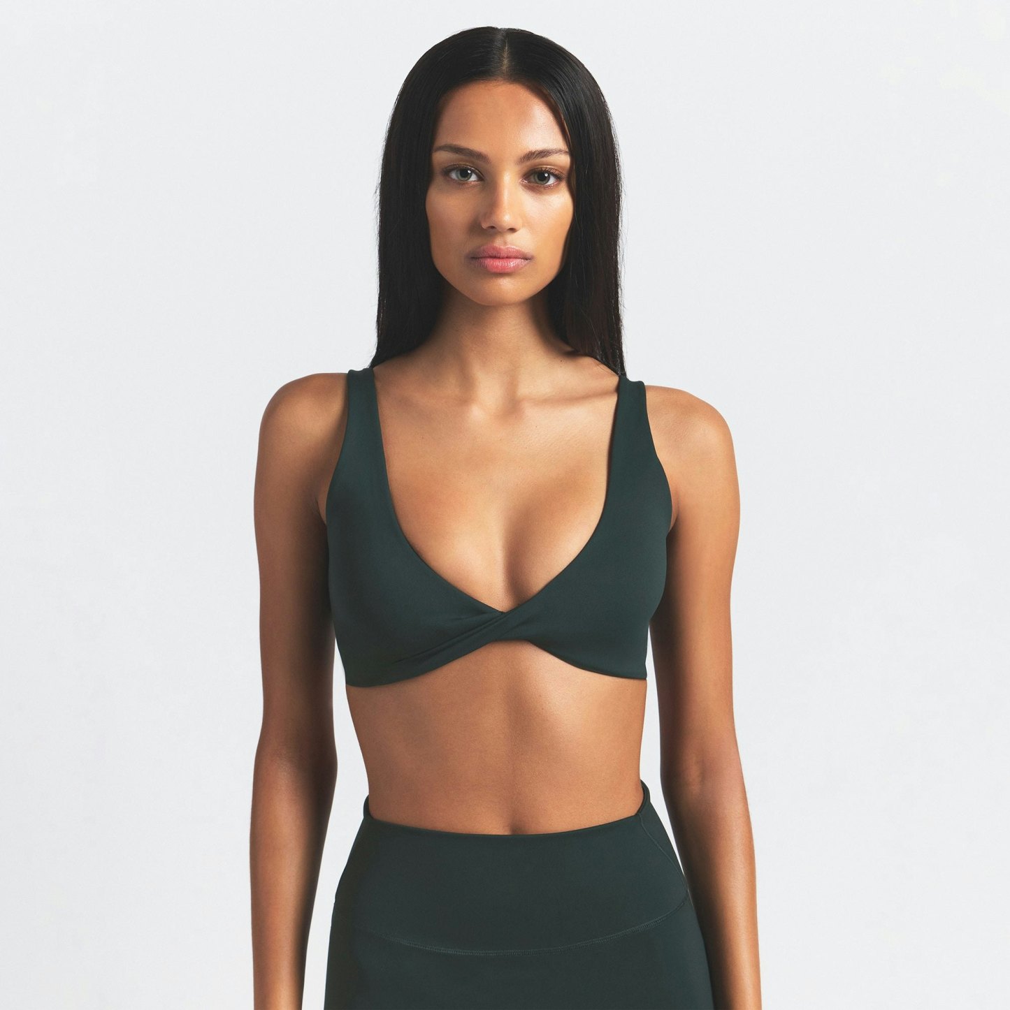 NikeSKIMS MATTE TWIST-FRONT BRA - DARK TEAL - image 3