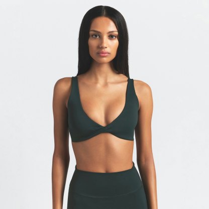 NikeSKIMS MATTE TWIST-FRONT BRA - DARK TEAL - image 3