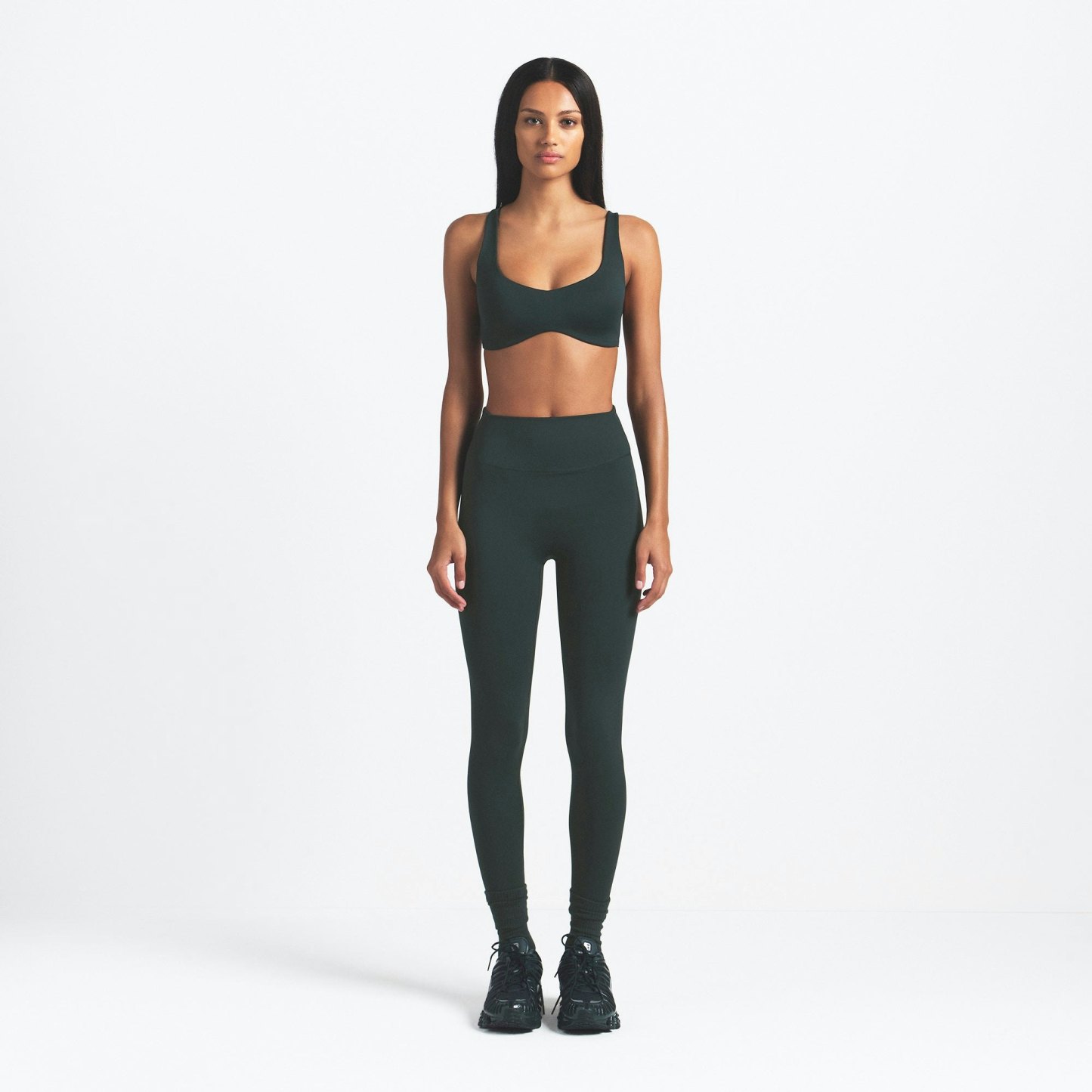 NikeSKIMS MATTE SHAPING SCOOP BRA - DARK TEAL - image 19