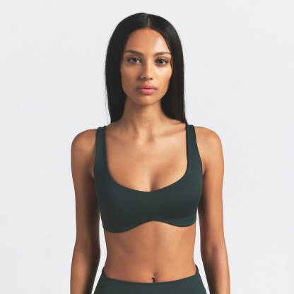 NikeSKIMS MATTE SHAPING SCOOP BRA - DARK TEAL - image 20