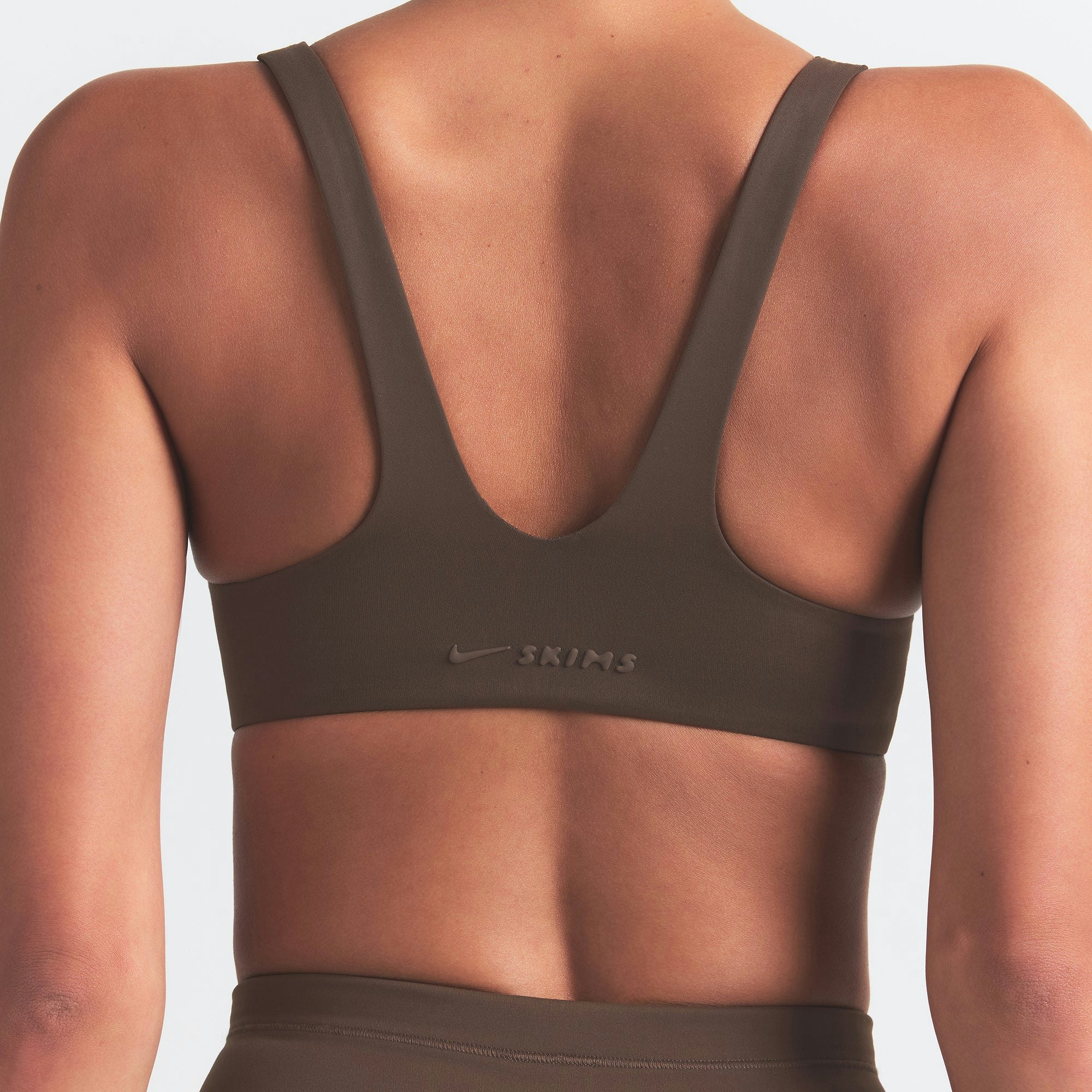 NikeSKIMS MATTE SHAPING SCOOP BRA - DARK SEPIA - image 3