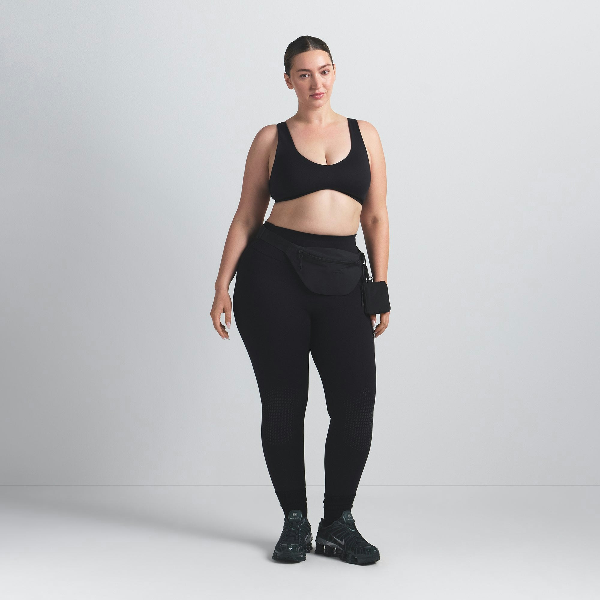 NikeSKIMS MATTE SHAPING SCOOP BRA - OBSIDIAN - image 14