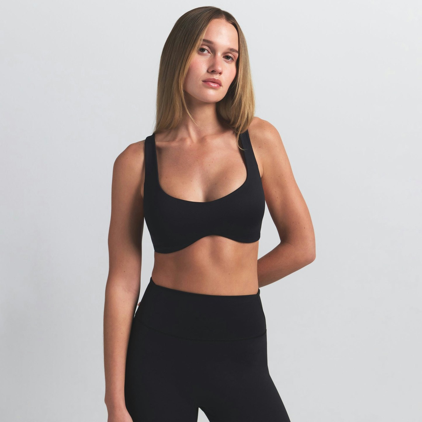 NikeSKIMS MATTE SHAPING SCOOP BRA - OBSIDIAN - image 10
