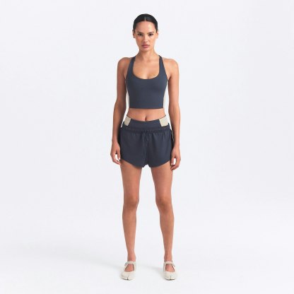NikeSKIMS MATTE SHINE MIX RACERBACK BRA TOP - DEEP ROYAL AND STONE
