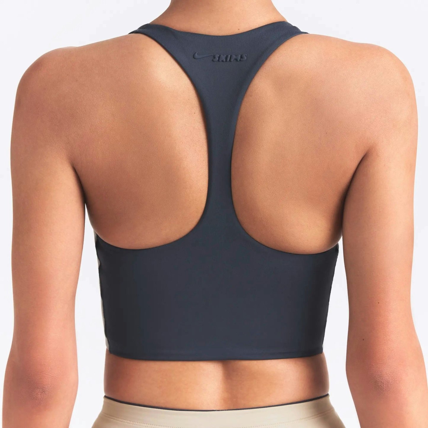 NikeSKIMS MATTE SHINE MIX RACERBACK BRA TOP - DEEP ROYAL AND STONE - image 4