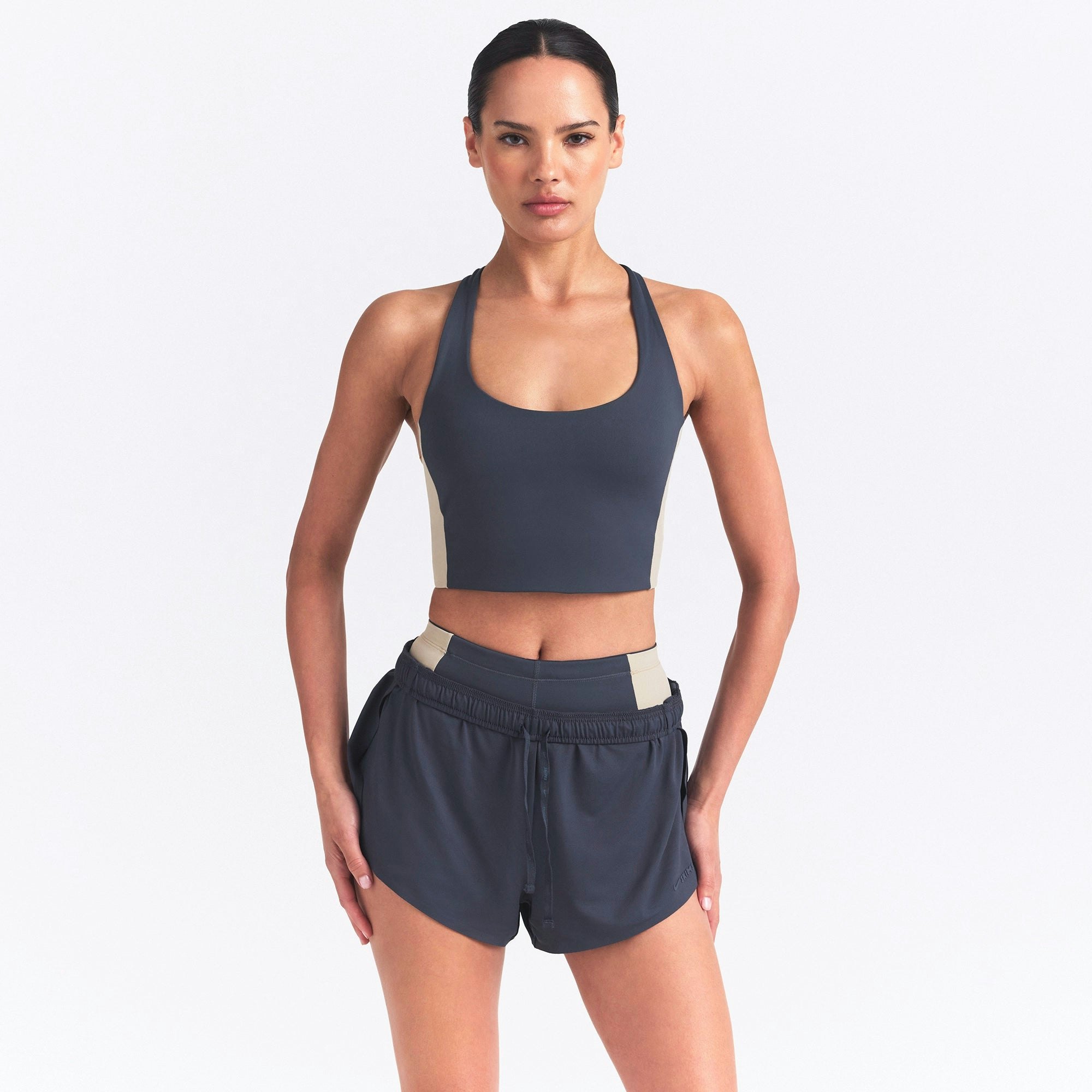 NikeSKIMS MATTE SHINE MIX RACERBACK BRA TOP - DEEP ROYAL AND STONE - image 2