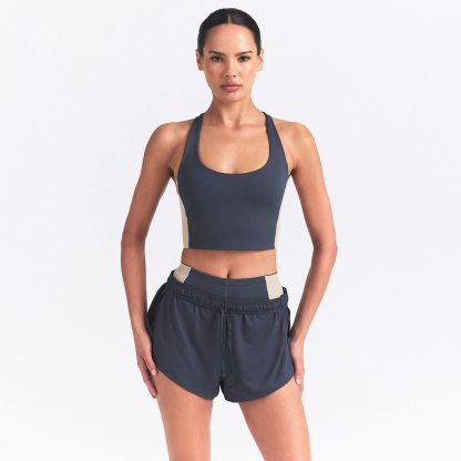 NikeSKIMS MATTE SHINE MIX RACERBACK BRA TOP - DEEP ROYAL AND STONE - image 2