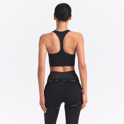 NikeSKIMS MATTE SHINE MIX RACERBACK BRA TOP - OBSIDIAN AND IGNEOUS - image 11