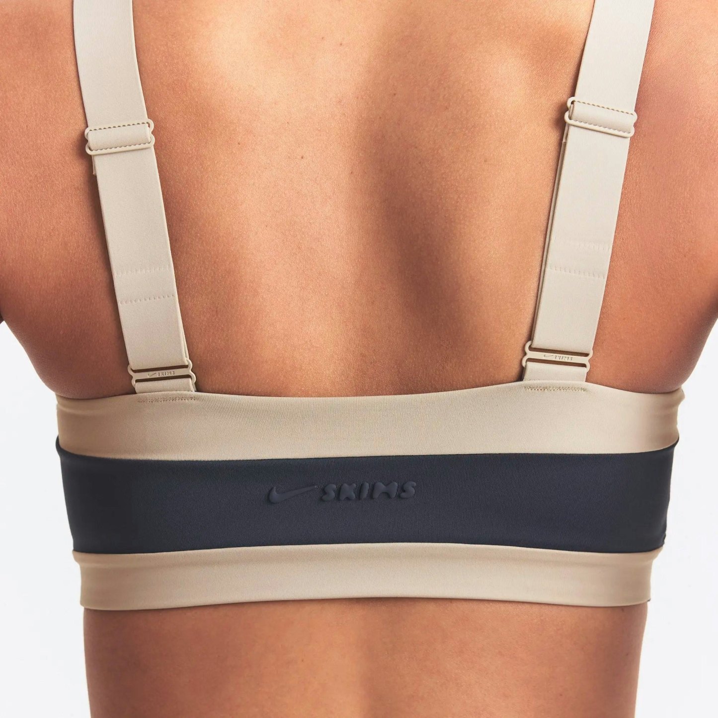 NikeSKIMS MATTE SHINE MIX STRAIGHT NECK BRA - DEEP ROYAL AND STONE - image 4