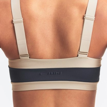 NikeSKIMS MATTE SHINE MIX STRAIGHT NECK BRA - DEEP ROYAL AND STONE - image 4