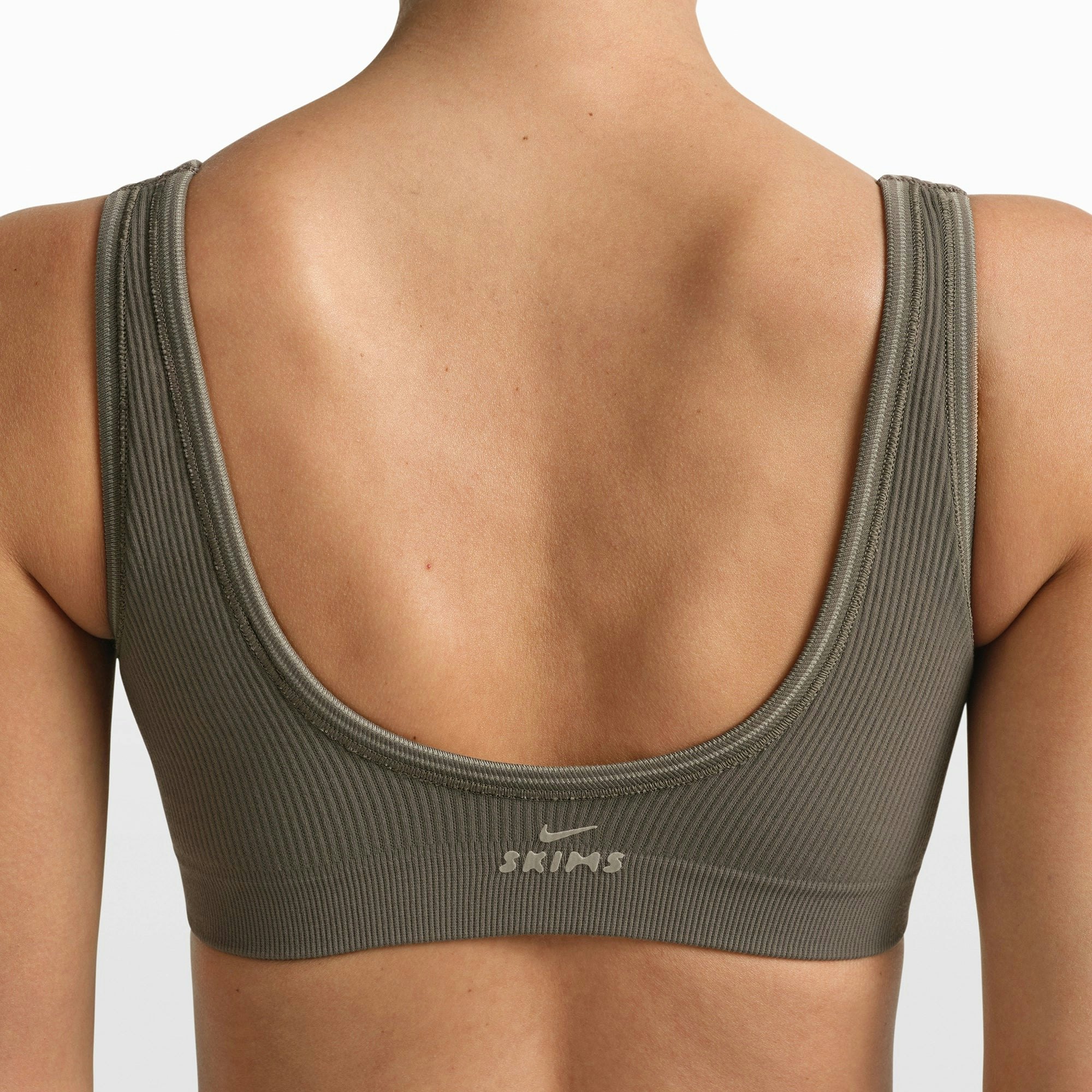 NikeSKIMS RIBBED SEAMLESS MICRO SCOOP BRA - DUSTY OAKMOSS - image 26